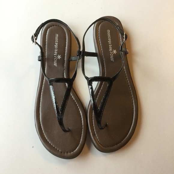 Black Triangular Sandals - Picture 1 of 3